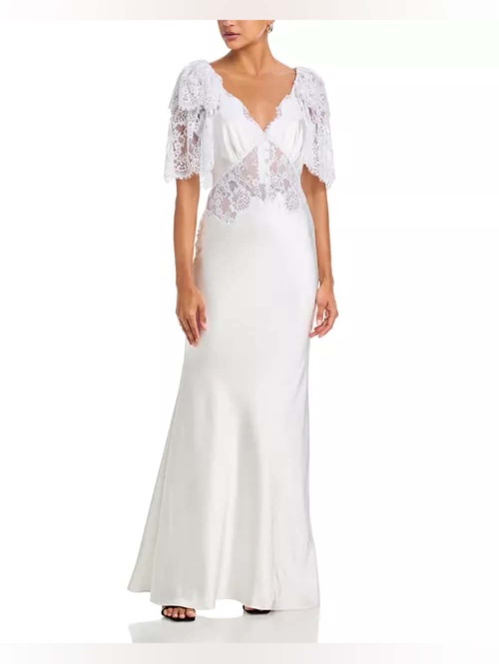 Self-Portrait
Fine Lace Satin Maxi Dress